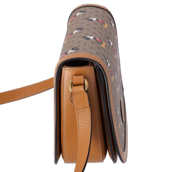 GUCCI x Disney GG Supreme Shoulder Bag 602694 Khaki Brown Multi PVC Leather - Picture 7 of 7